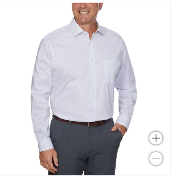 Calvin Klein Men’s Wrinkle Free Dress Shirt Gray M - Picture 1 of 5